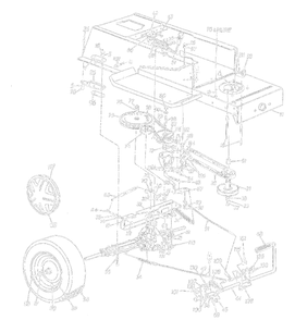 Drive, Wheels Rear Diagram and Parts List for 13AM675G062 2001 Yard Machines Lawn Tractor